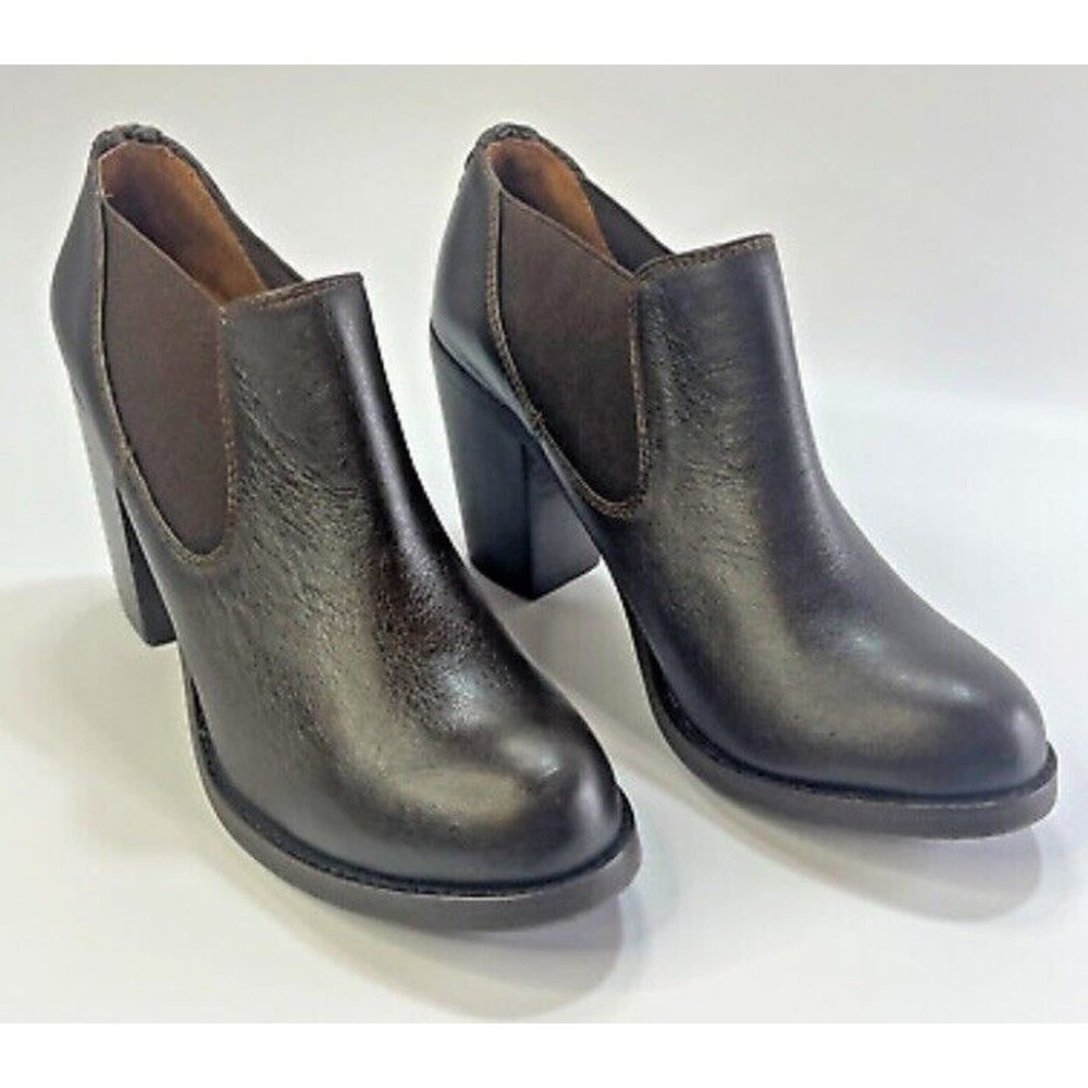 New Ariat 'Geneva' Women's Black Leather Ankle Boots Bootie Sz 10 Slip-on Heeled